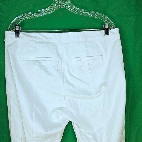 Lilly Pulitzer Womens White Kelly Textured Ankle Skinny Pants 14 - Picture 4 of 6